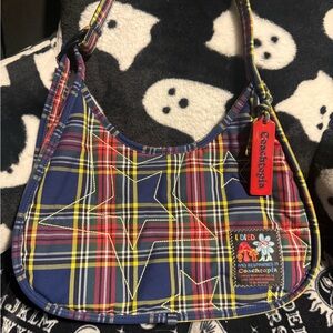 Coachtopia Loop Ergo Plaid Shoulder Bag With Stars